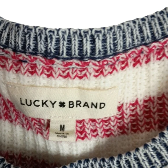 Lucky Brand  -American Flag sleeveless sweater - Size M - Picture 4 of 6